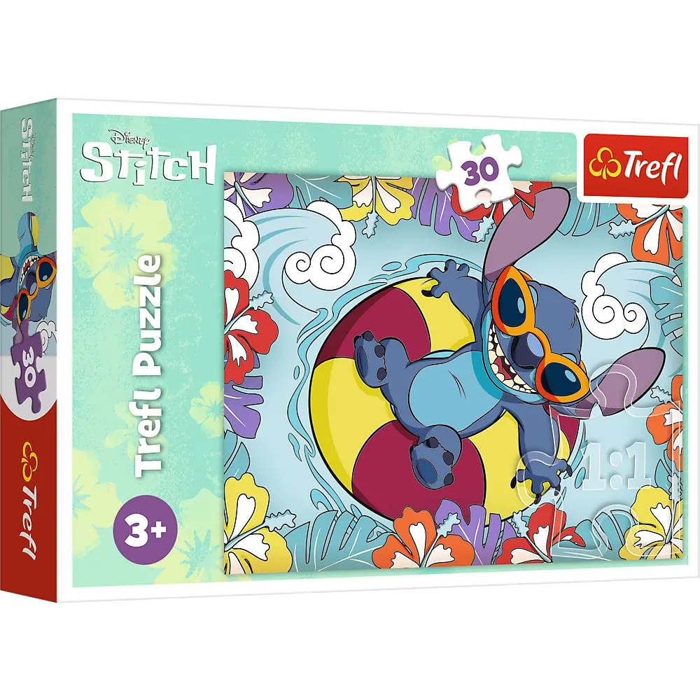 Puzzle 30 elementów stitch na wakacjach