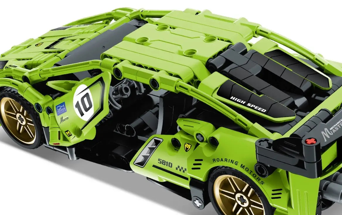 Immaster klocki super auto zielone 457 elementów