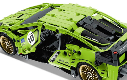 Immaster klocki super auto zielone 457 elementów
