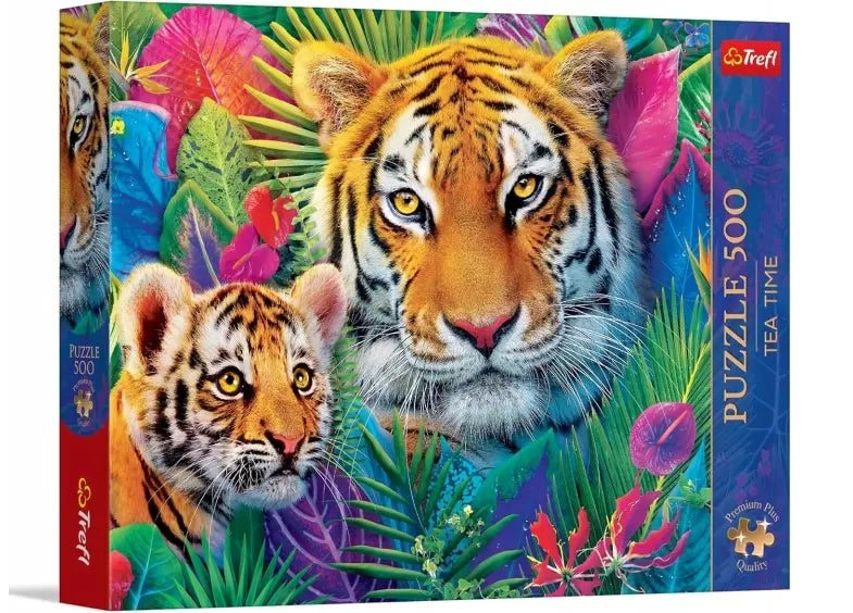 PUZZLE 500 PremPlus TeaTime Tygrysy w dżung..37625