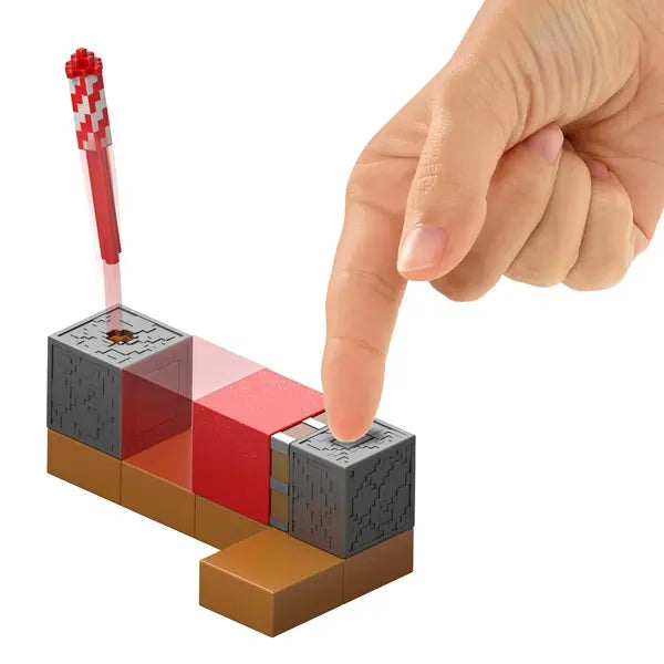 Minecraft wyrzutnia fajerwerków + figurka