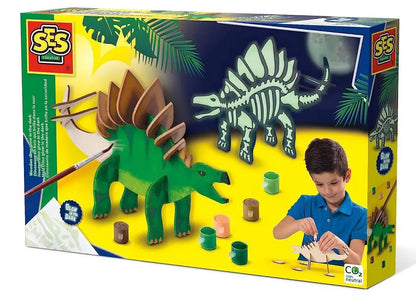Drewniany Dino świecący w ciemności