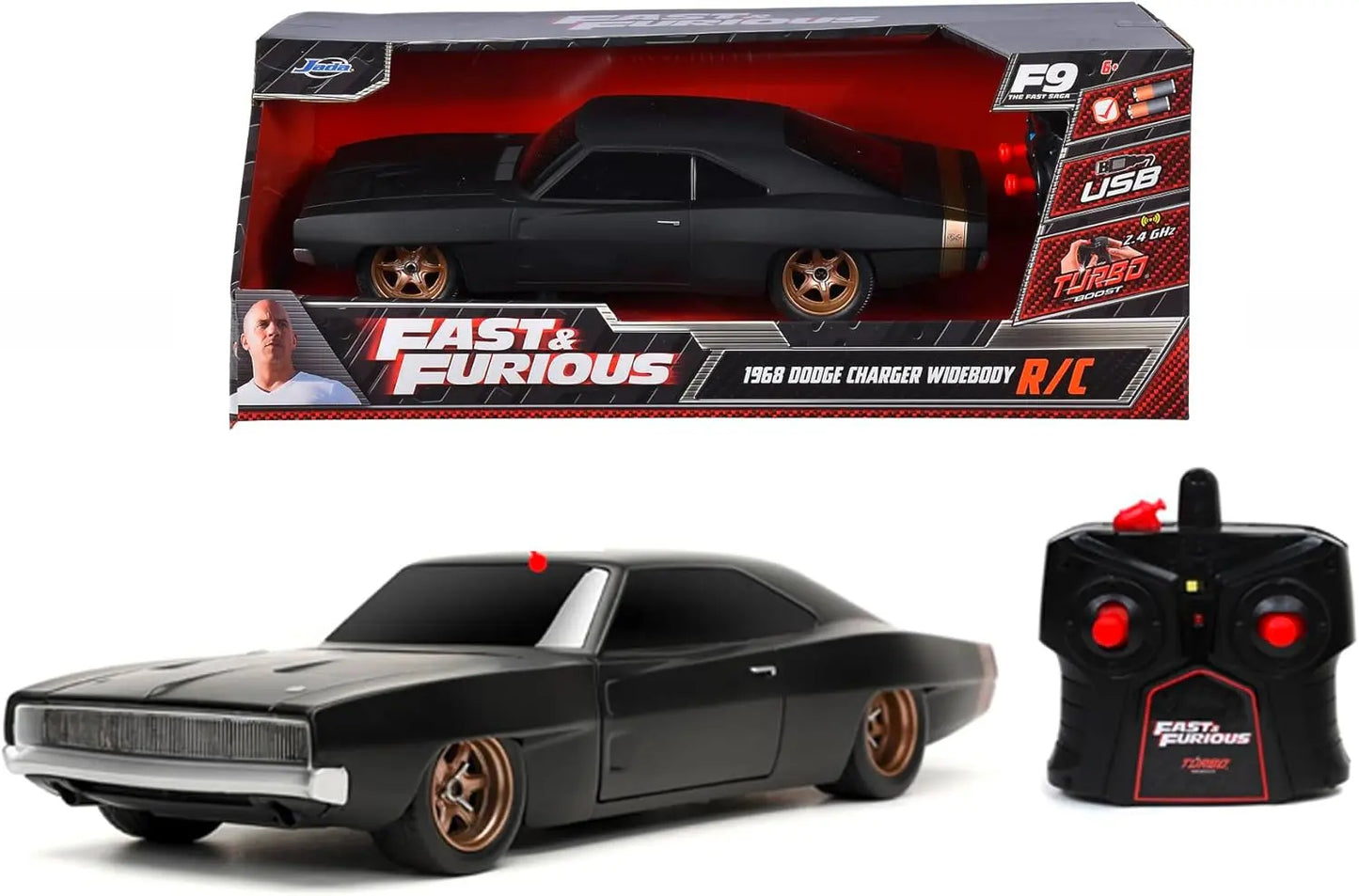 Jada fast and furious rc 1968 dodge charger 1:16
