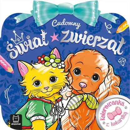 Kolorowanka z kokardką cudowny świat zwierząt