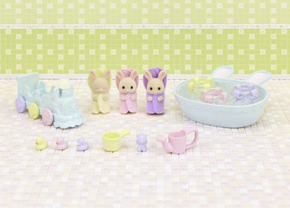 Sylvanian families kąpiel trojaczków