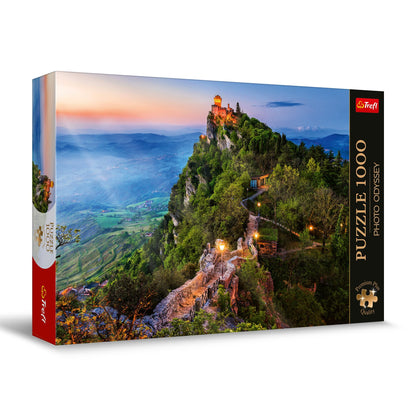 Puzzle 1000 elementów premium plus photo odyssey wieża cesta w san marino