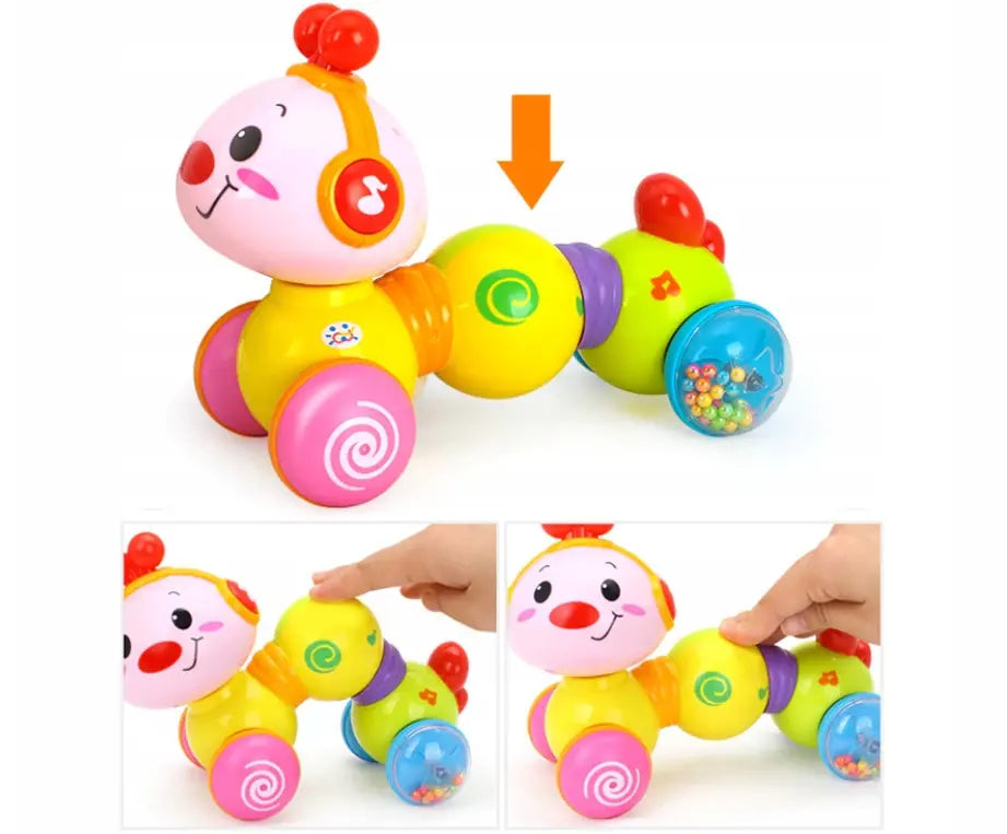 Gąsienica z muzyką i światłem smily play