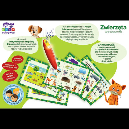 Mały odkrywca gra zwierzęta magiczny ołówek