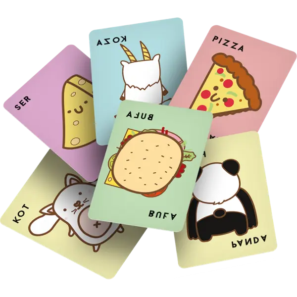 Gra - Buła, Kot, Koza, Ser, Pizza - Na opak