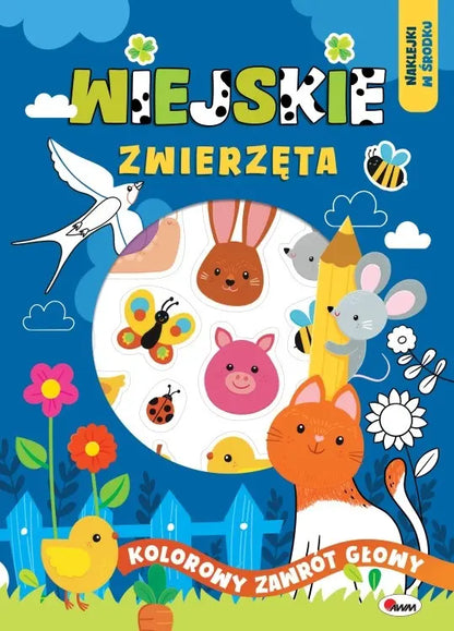 Książeczka z naklejkami- Wiejskie zwierzęta
