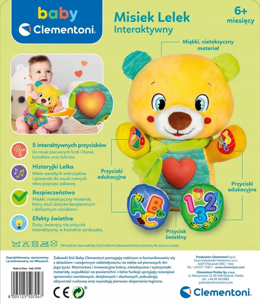 Baby clementoni baby interaktywny misiek lelek 20