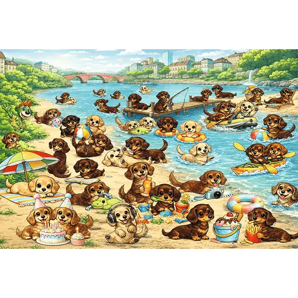 PUZZLE 100 Seek&Find Jamniki i Trefliki 16585