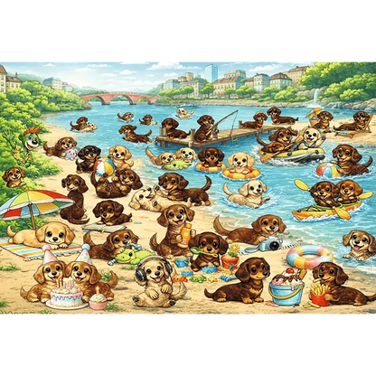 PUZZLE 100 Seek&Find Jamniki i Trefliki 16585