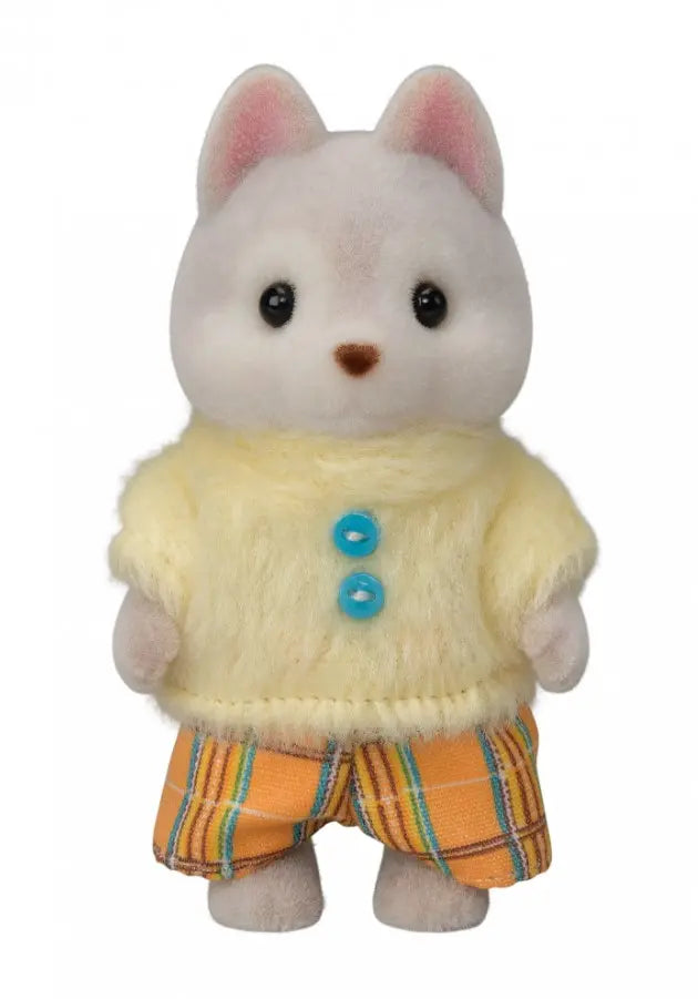 Sylvanian pieski husky na rowerze