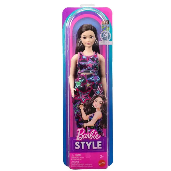 Barbie lalka Fashionistas w sukience w gwiazdki