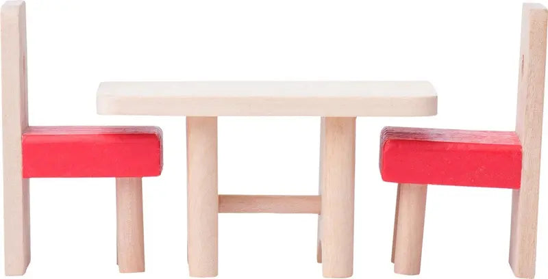 Domek dla lalek dwupiętrowy z balkonem + akcesoria