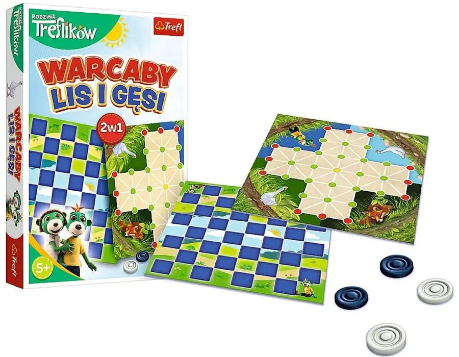 Gra Warcaby/Lis i Gęsi Rodzina Treflików