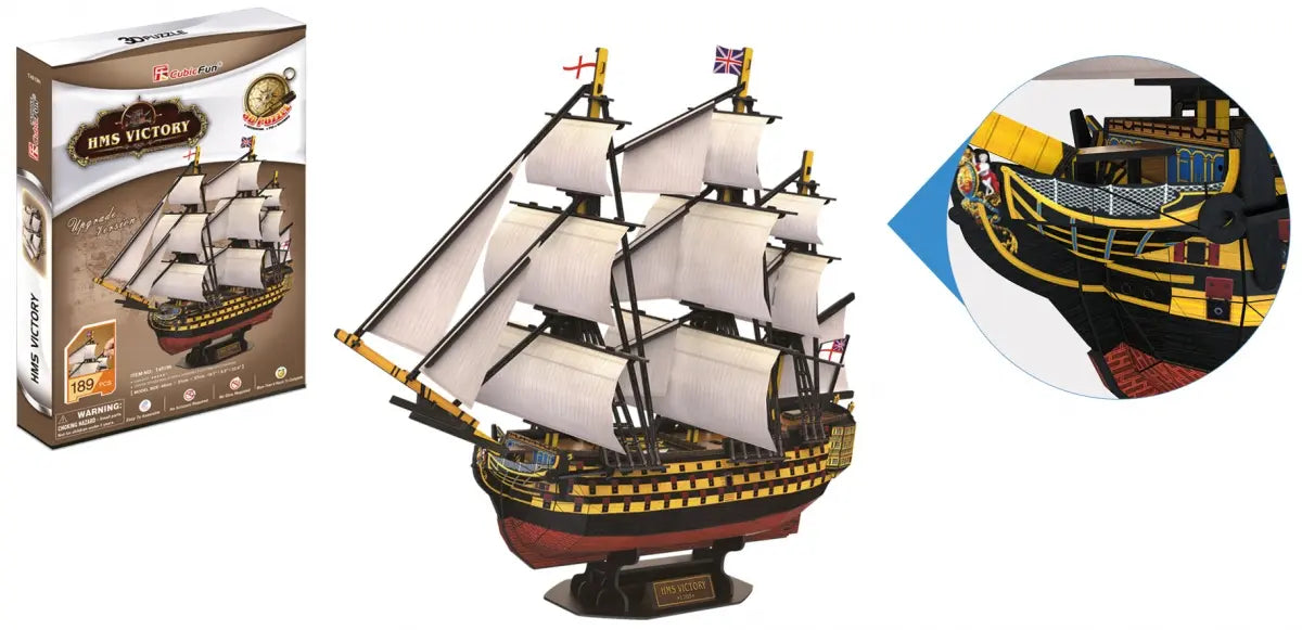 Cubic fun puzzle 3d żaglowiec hms victory