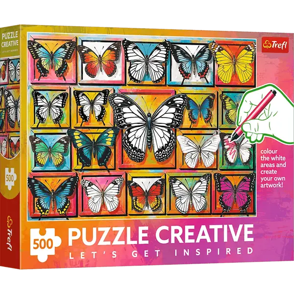 Puzzle 500 el. Creative - Kolekcja motyli