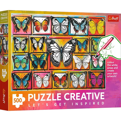 Puzzle 500 el. Creative - Kolekcja motyli