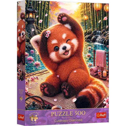 Puzzle Cuteness Overload 500 el. Czarująca czerwona panda