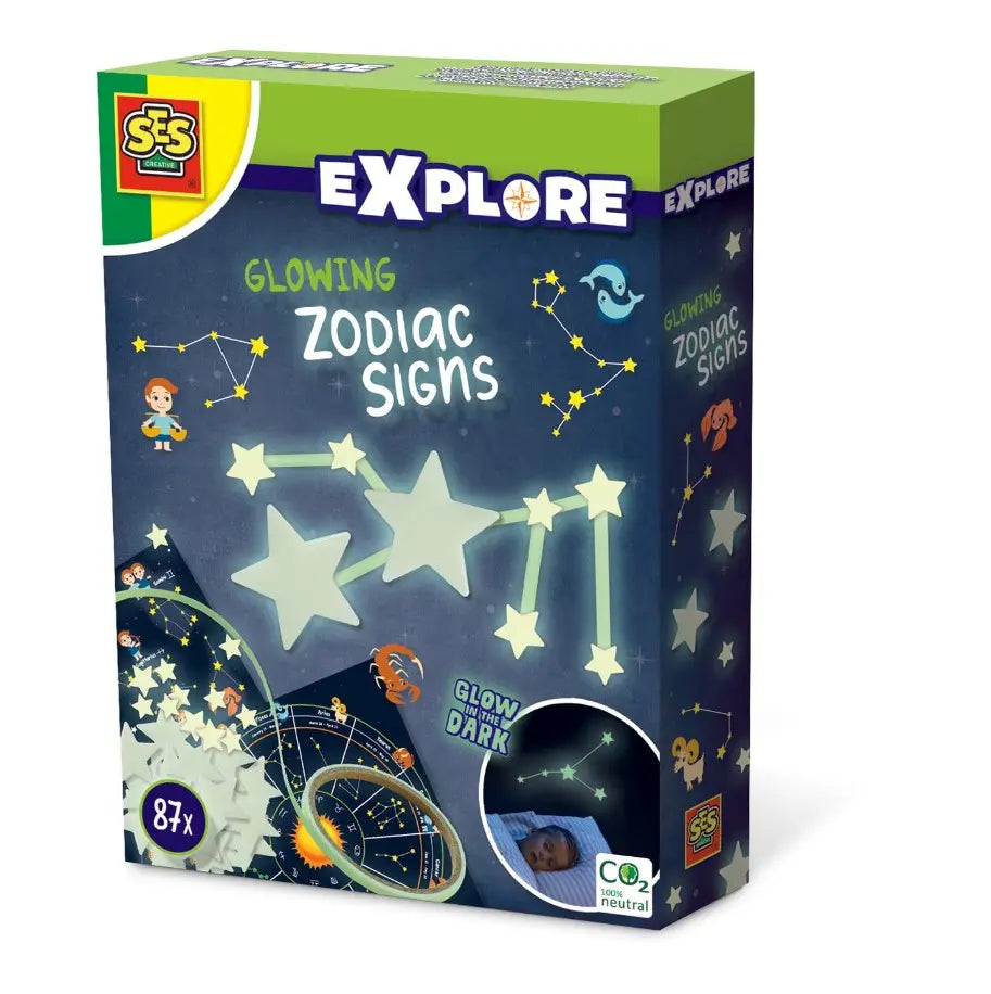 Explore świecące w ciemności znaki zodiaku