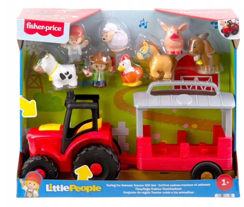 Little People traktor z przyczepą+zwierzątka
