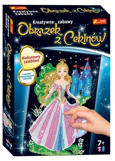 Cekinowy obrazek królewna