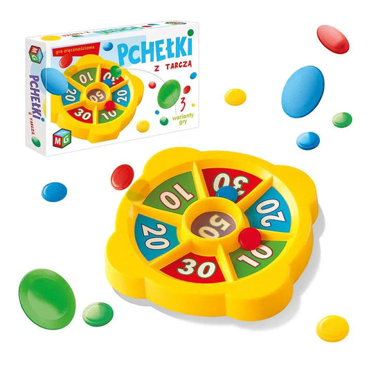 Gra zręcznościowa pchełki z tarczą