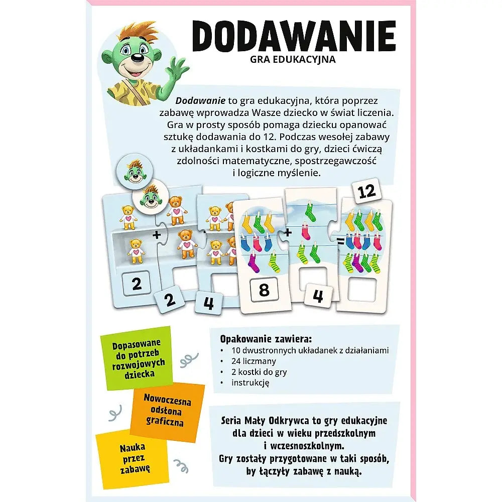Gra mały odkrywca dodawanie