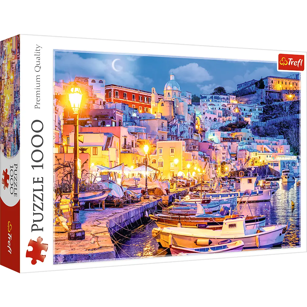 Puzzle 1000 elementów Wyspa Procida nocą Włochy