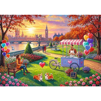PUZZLE 500 PremPlus LoveStory Romant.Londyn 37620