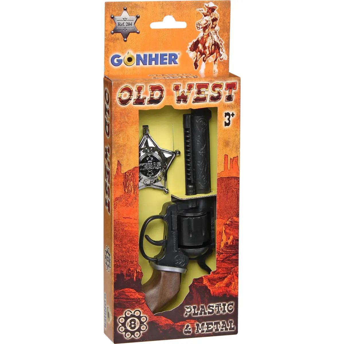 Rewolwer kowbojski + odznaka