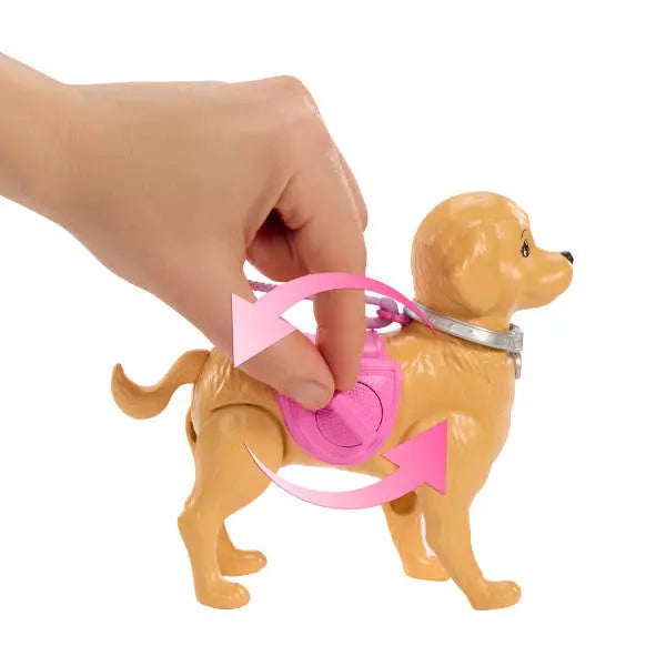 Barbie lalka Malibu spacer z pieskiem czyścioszkiem