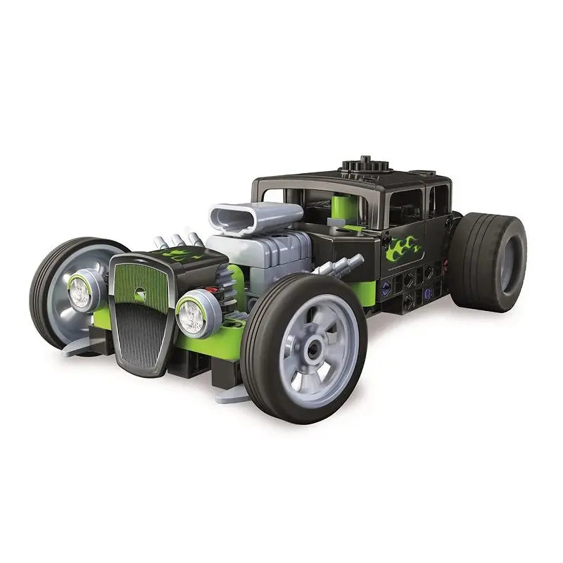 Naukowa zabawa laboratorium mechaniki hot rod i race truck