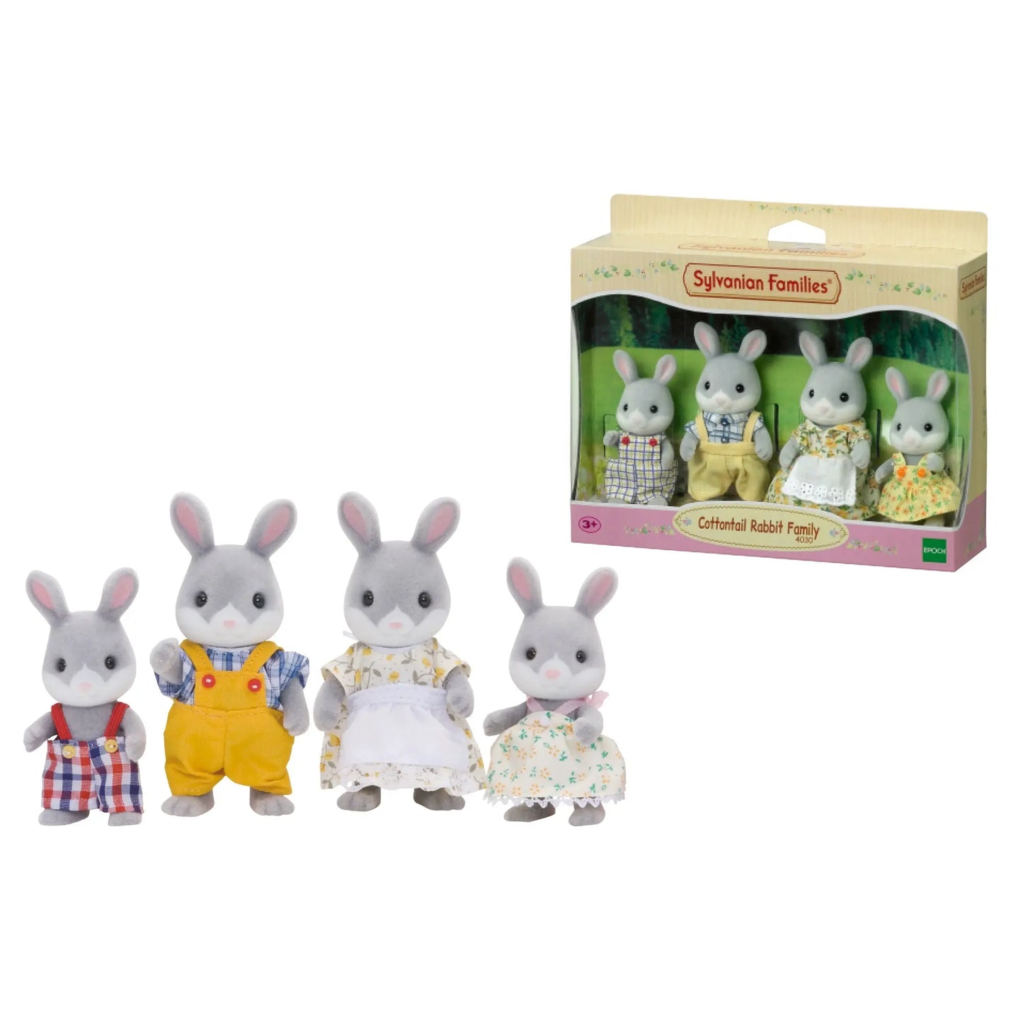 SYLVANIAN Rodzina szarych króliczków