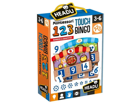 Montessori 123 bingo sensoryczne wiek 3-6