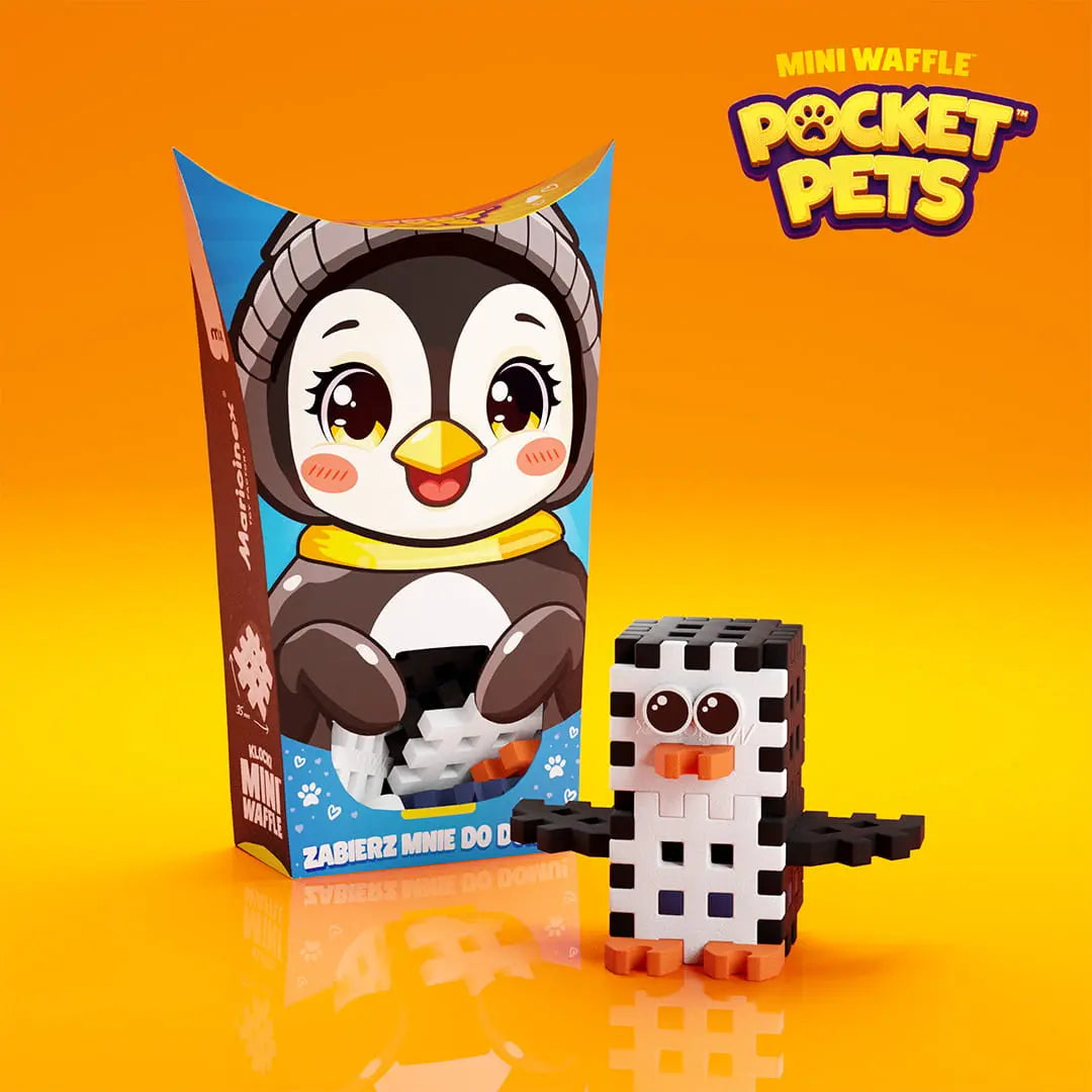 Klocki wafle mini pocket pets pingwin