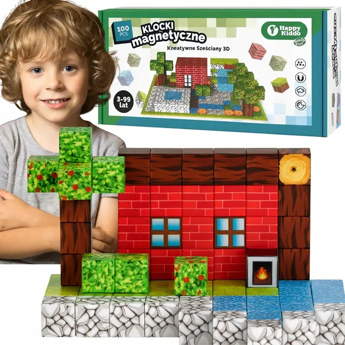 Klocki magnetyczne - 100 elementów