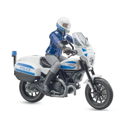Policjant na motocyklu Scrambler Ducati
