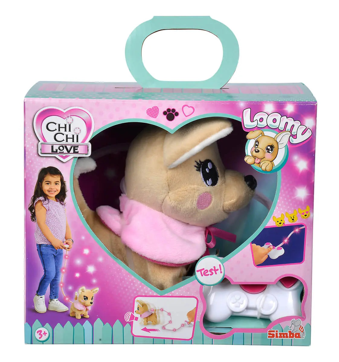 Chi chi love loomy sterowany piesek ze świecącym przewodem