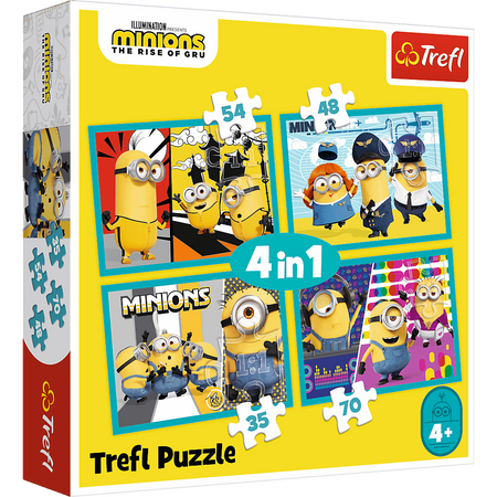 PUZZLE 4w1 Wesoły świat Minionków 34339 34339