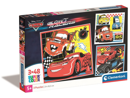 Puzzle 3x48 Super Kolor Cars Glow Racers  25309