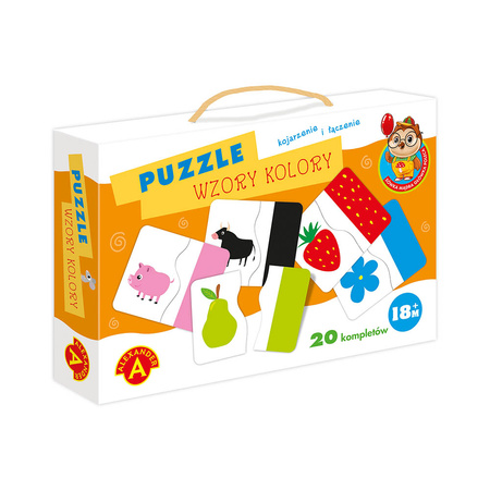 Puzzle wzory, kolory - Sówka Mądra Główka 1820 1820