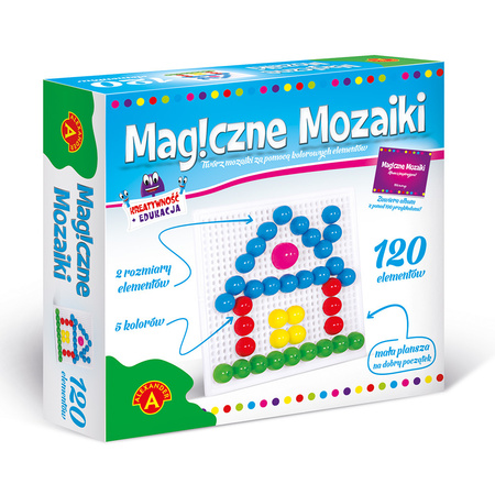 Magiczne mozaiki - kreatywność i edukacja 120 elementów 06612 0661