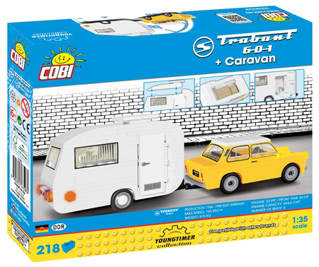 COBI CARS Trabant 601 + Caravan 223 klocki 24590 24590