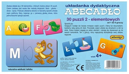 Abecadło układanka puzzlowa  3037