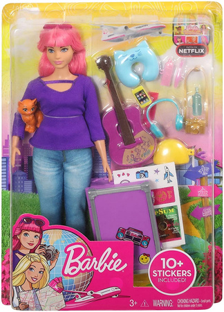 Barbie Daisy z kotkiem w podróży FWV26
