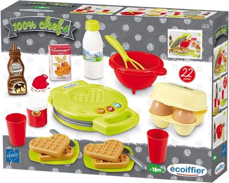 Ecoiffier 100% Chef gofrownica z akcesoriami 7600002631