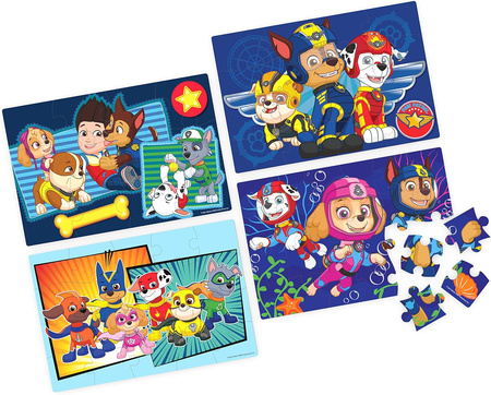 Psi Patrol Puzzle drewniane 4w1  6040049